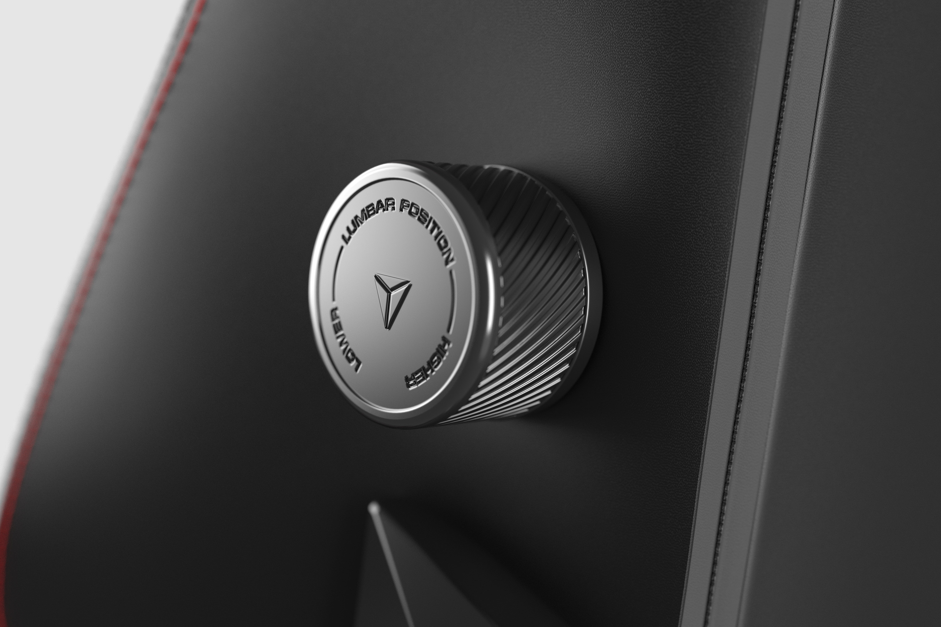Secretlab Titan Evo lumbar adjustment dial with knurled metal finish