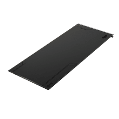 A rectangular, black electronic device with a sleek, matte finish. The surface features subtle geometric lines, giving it a modern and minimalist look. It is flat and appears to have a smooth texture.