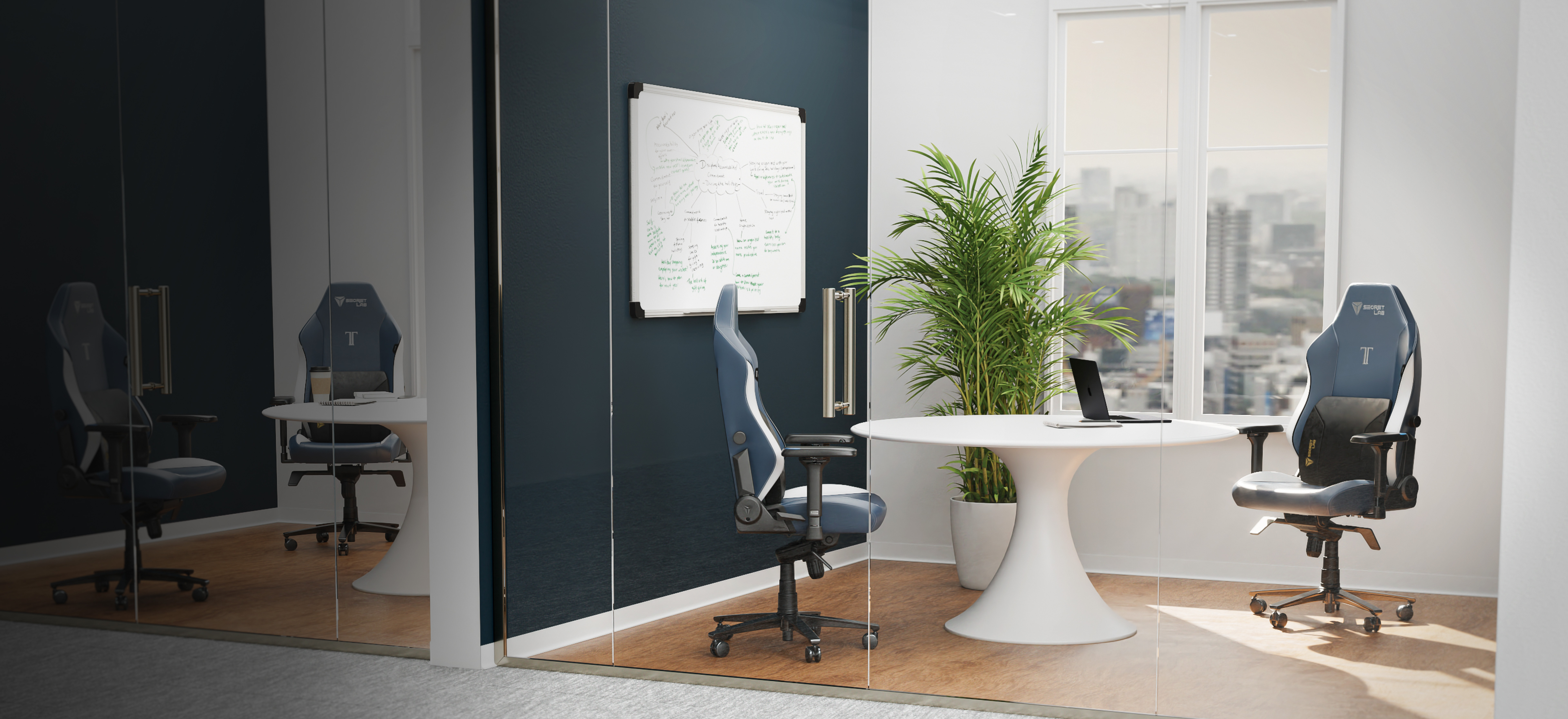 Office focus space environment featuring Secretlab TITAN Evo chairs