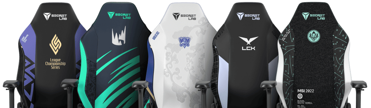 Secretlab League of Legends Esports edition gaming chairs